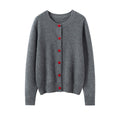 Cashmere Cardigan – Heart Button 100% Pure Cashmere Soft Knit Sweater - Sainiya Eco Wear