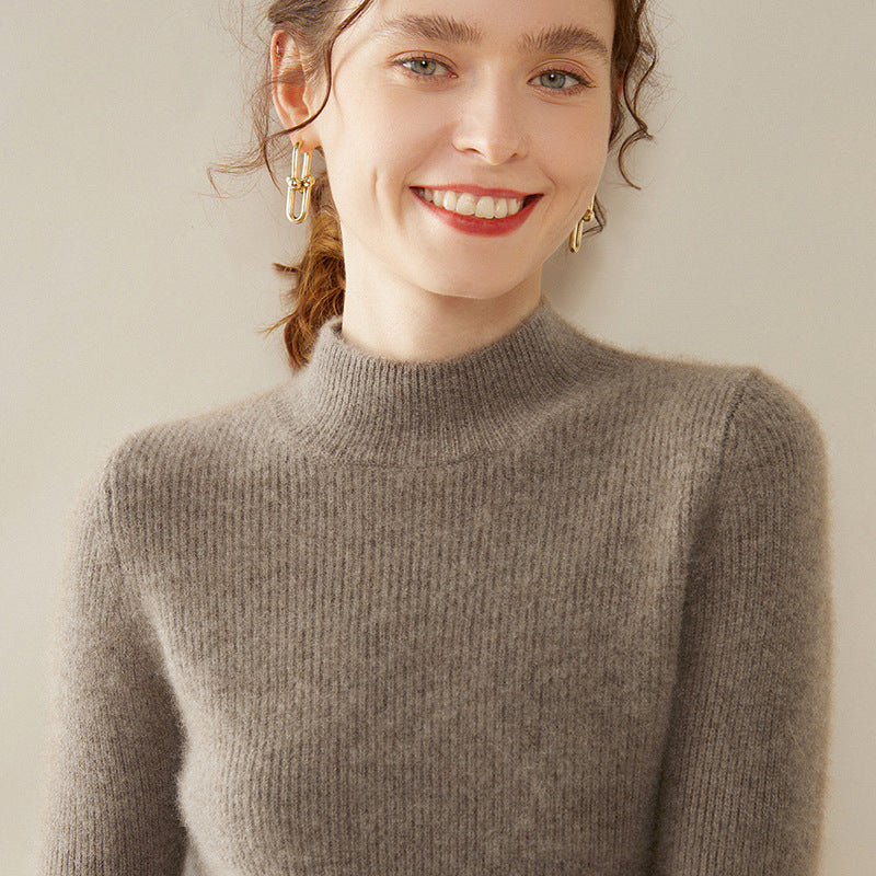 Women’s Pure Cashmere Slim Half-Turtleneck Knit
