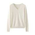 100% Cashmere V-Neck Sweater – Soft, Slimming, Commuter Essential - Sainiya Eco Wear