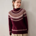 100% Pure Cashmere Fair Isle Half-Turtleneck – Cozy Nordic Luxury - Sainiya Eco Wear
