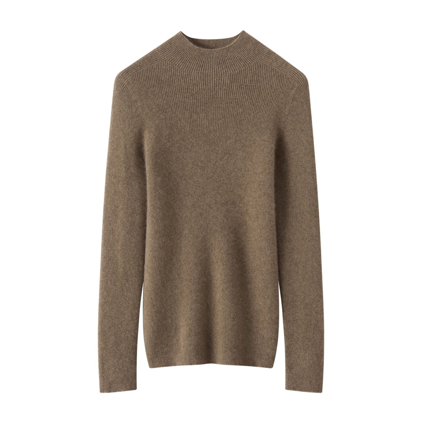 100% Pure Cashmere Half-Turtleneck – Seamless Ribbed Elegance - Sainiya Eco Wear