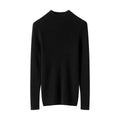 100% Pure Cashmere Half-Turtleneck – Seamless Ribbed Elegance - Sainiya Eco Wear