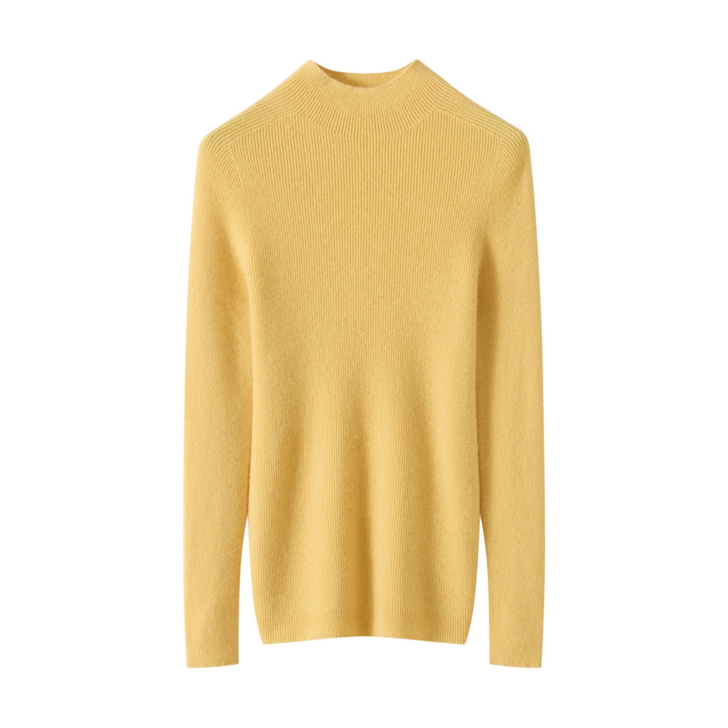 100% Pure Cashmere Half-Turtleneck – Seamless Ribbed Elegance - Sainiya Eco Wear