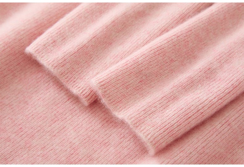 100% Pure Cashmere Half-Turtleneck – Seamless Ribbed Elegance - Sainiya Eco Wear