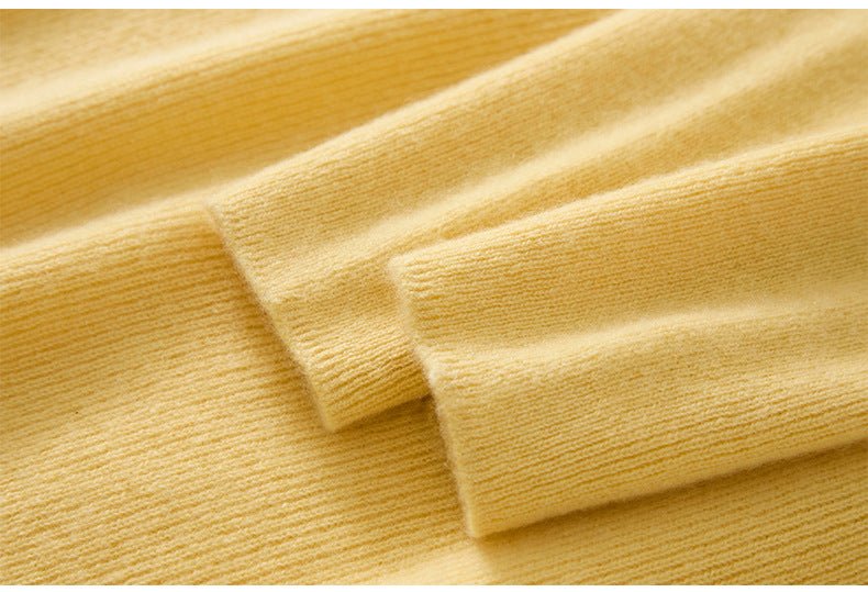 100% Pure Cashmere Half-Turtleneck – Seamless Ribbed Elegance - Sainiya Eco Wear