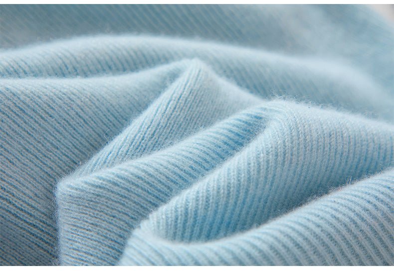 100% Pure Cashmere Half-Turtleneck – Seamless Ribbed Elegance - Sainiya Eco Wear