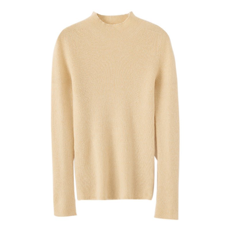 100% Pure Cashmere Slim Half Turtleneck Sweater - Luxury Mountain Cashmere - Sainiya Eco Wear