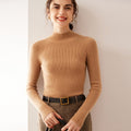 100% Pure Cashmere Slim Half Turtleneck Sweater - Luxury Mountain Cashmere - Sainiya Eco Wear