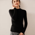 100% Pure Cashmere Slim Half Turtleneck Sweater - Luxury Mountain Cashmere - Sainiya Eco Wear