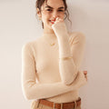 100% Pure Cashmere Slim Half Turtleneck Sweater - Luxury Mountain Cashmere - Sainiya Eco Wear