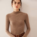 100% Pure Cashmere Slim Half Turtleneck Sweater - Luxury Mountain Cashmere - Sainiya Eco Wear