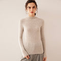 100% Pure Cashmere Slim Half Turtleneck Sweater - Luxury Mountain Cashmere - Sainiya Eco Wear