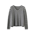 100% Pure Cashmere Striped V-Neck Women’s Sweater – Soft, Stretchy, Layerable Knit - Sainiya Eco Wear