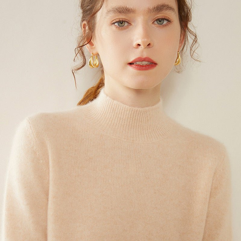 thick cashmere half turtleneck sweater