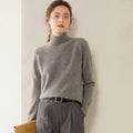 100% Pure Cashmere Thick Half Turtleneck Sweater - Cozy & Slimming - Sainiya Eco Wear