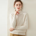 100% Pure Cashmere Thick Half Turtleneck Sweater - Cozy & Slimming - Sainiya Eco Wear