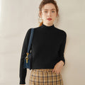 100% Pure Cashmere Thick Half Turtleneck Sweater - Cozy & Slimming - Sainiya Eco Wear