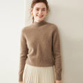 100% Pure Cashmere Thick Half Turtleneck Sweater - Cozy & Slimming - Sainiya Eco Wear