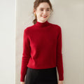 100% Pure Cashmere Thick Half Turtleneck Sweater - Cozy & Slimming - Sainiya Eco Wear