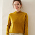 100% Pure Cashmere Thick Half Turtleneck Sweater - Cozy & Slimming - Sainiya Eco Wear