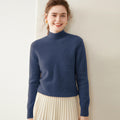 100% Pure Cashmere Thick Half Turtleneck Sweater - Cozy & Slimming - Sainiya Eco Wear
