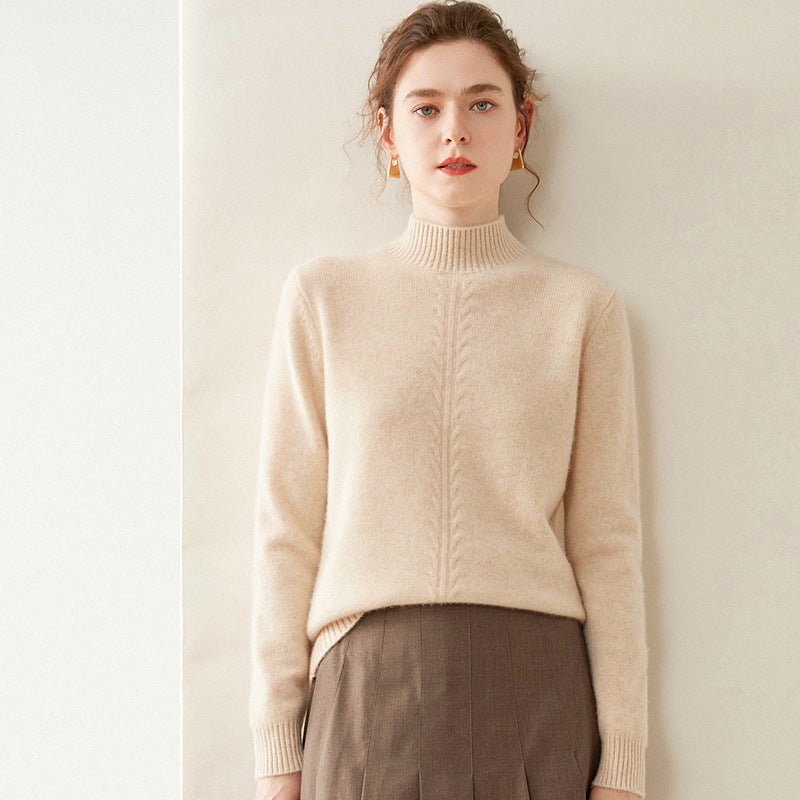 thick cashmere half turtleneck sweater