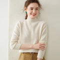 100% Pure Cashmere Thick Half Turtleneck Sweater - Oversized Warm Luxury - Sainiya Eco Wear