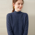 100% Pure Cashmere Thick Half Turtleneck Sweater - Oversized Warm Luxury - Sainiya Eco Wear