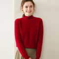 100% Pure Cashmere Thick Half Turtleneck Sweater - Oversized Warm Luxury - Sainiya Eco Wear