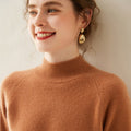 100% Pure Cashmere Thickened Half-Turtleneck – Cozy Luxe Comfort - Sainiya Eco Wear