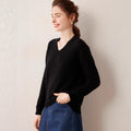 100% Pure Cashmere V-Neck Women’s Sweater – Slim Fit, Soft and Versatile - Sainiya Eco Wear