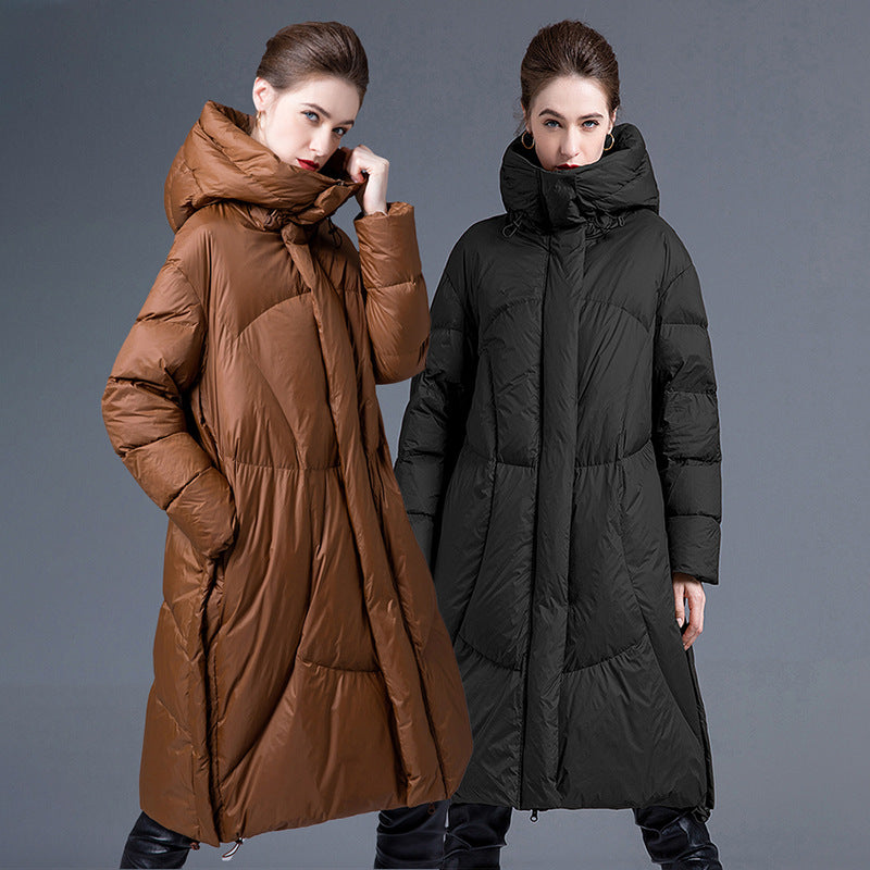 Women’s Mid-Length Hooded Down Coat