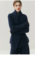 Lux Cashmere Coat~Belted Turn-Down Collar Soft Bathrobe Cardigan - Sainiya Eco Wear