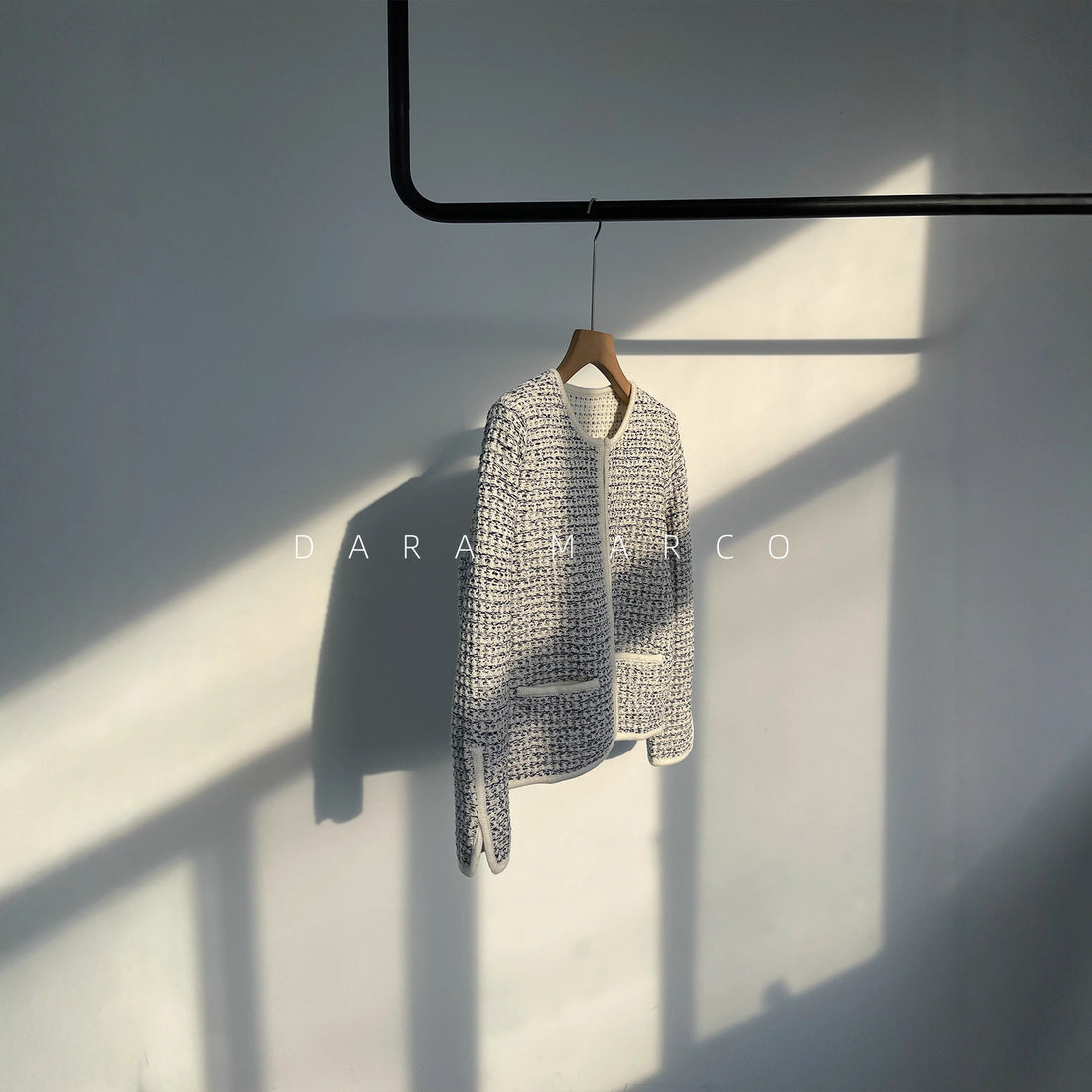 Chanel-Inspired Wool Blend Tweed Jacket for Women, Short Retro Style