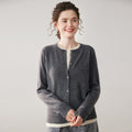 CashmereSoft — Women’s 100% Pure Cashmere Faux Two-Piece Cardigan - Sainiya Eco Wear