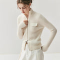 Cashmere Zipper Cardigan – Slim Warm Pure Cashmere Knit Jacket - Sainiya Eco Wear
