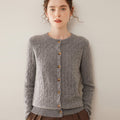 Cashmere Cardigan – 100% Pure Cashmere Thickened Cable Knit Sweater - Sainiya Eco Wear