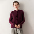 SoftKnit — Women’s 100% Pure Cashmere Button Cardigan - Sainiya Eco Wear