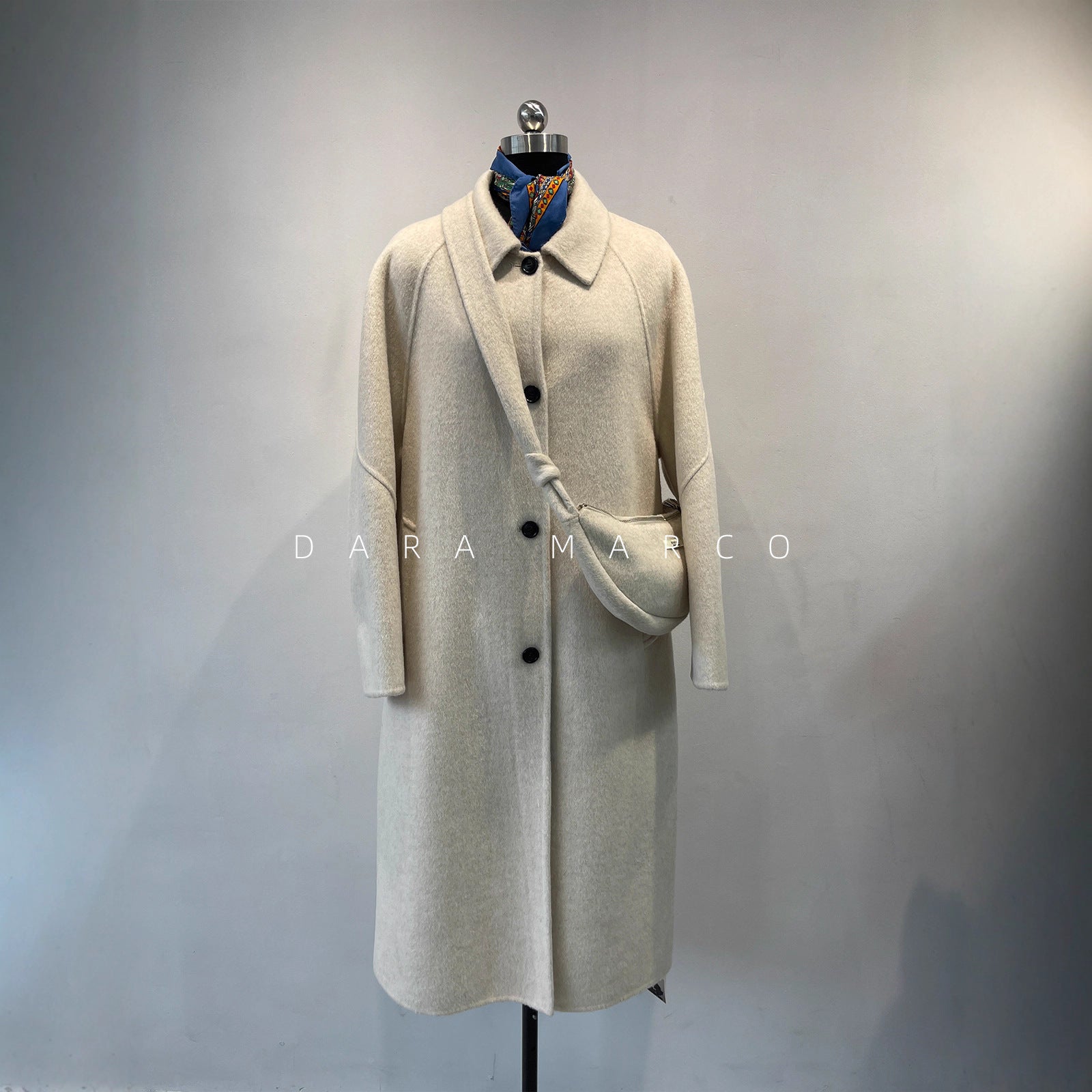 Cashmere Blend Coat – Small Lapel Straight Double-Sided Jacket