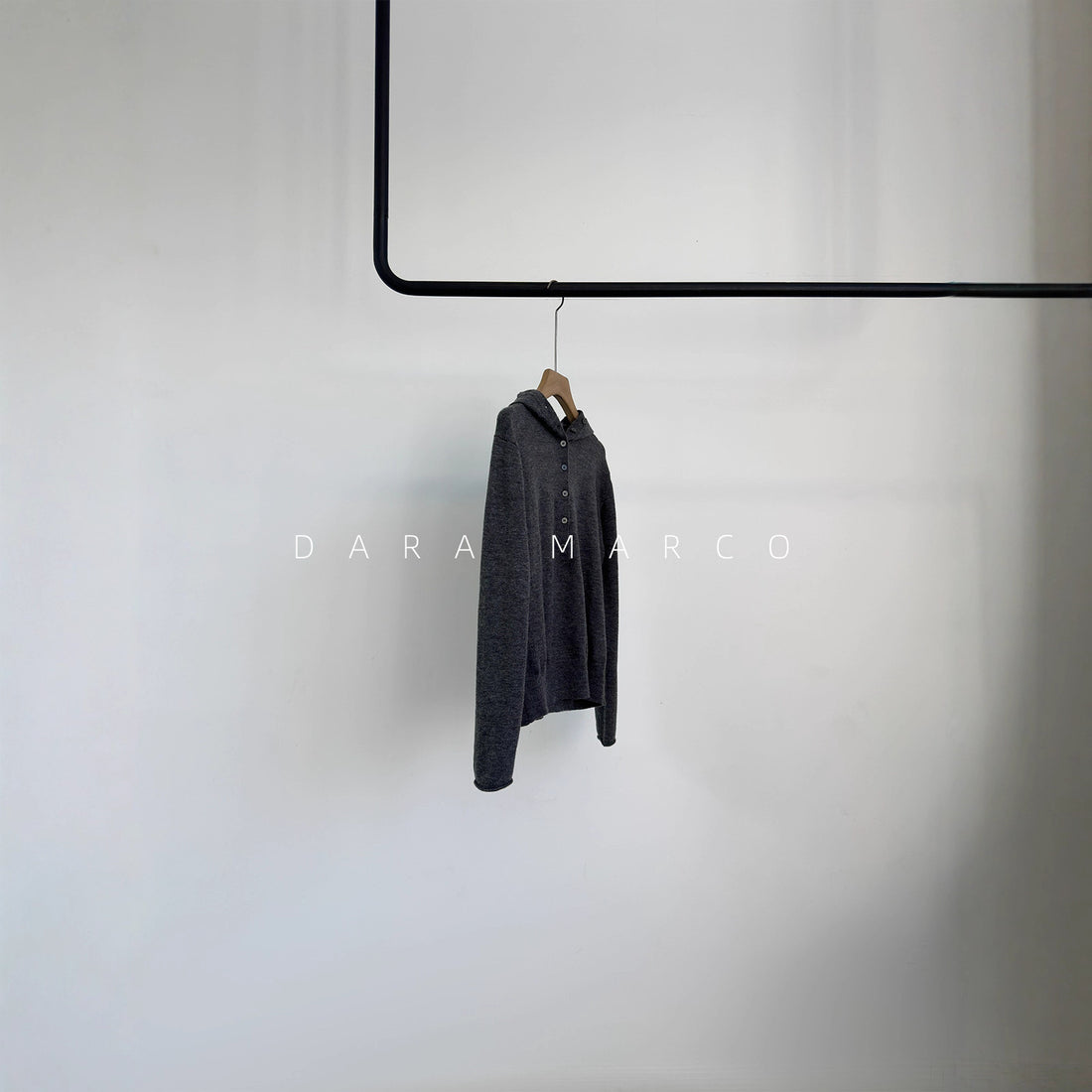 Wool Blend Half-Zip Hooded Henley Sweater for Women | Cozy Fall Winter Knit