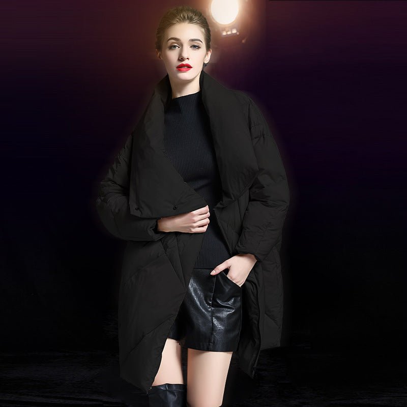 Oversized Warm Down Jacket for Women | Thickened 90% Duck Down Coat - Sainiya Eco Wear