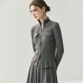 Cashmere Zipper Cardigan – Slim Warm Pure Cashmere Knit Jacket - Sainiya Eco Wear