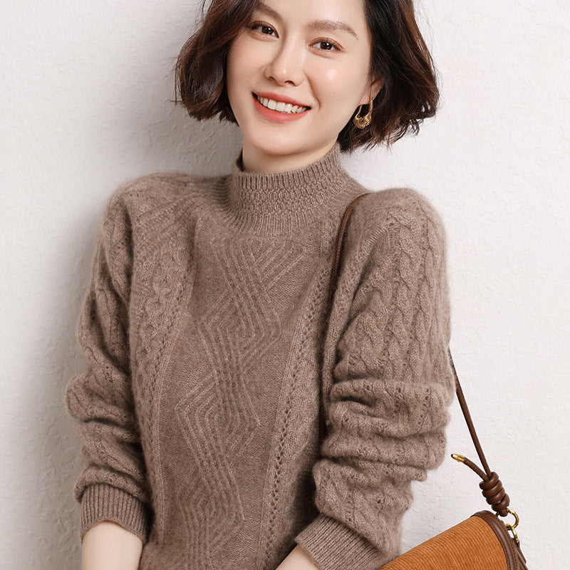 Women’s 100% Pure Cashmere Half-Turtleneck Sweater