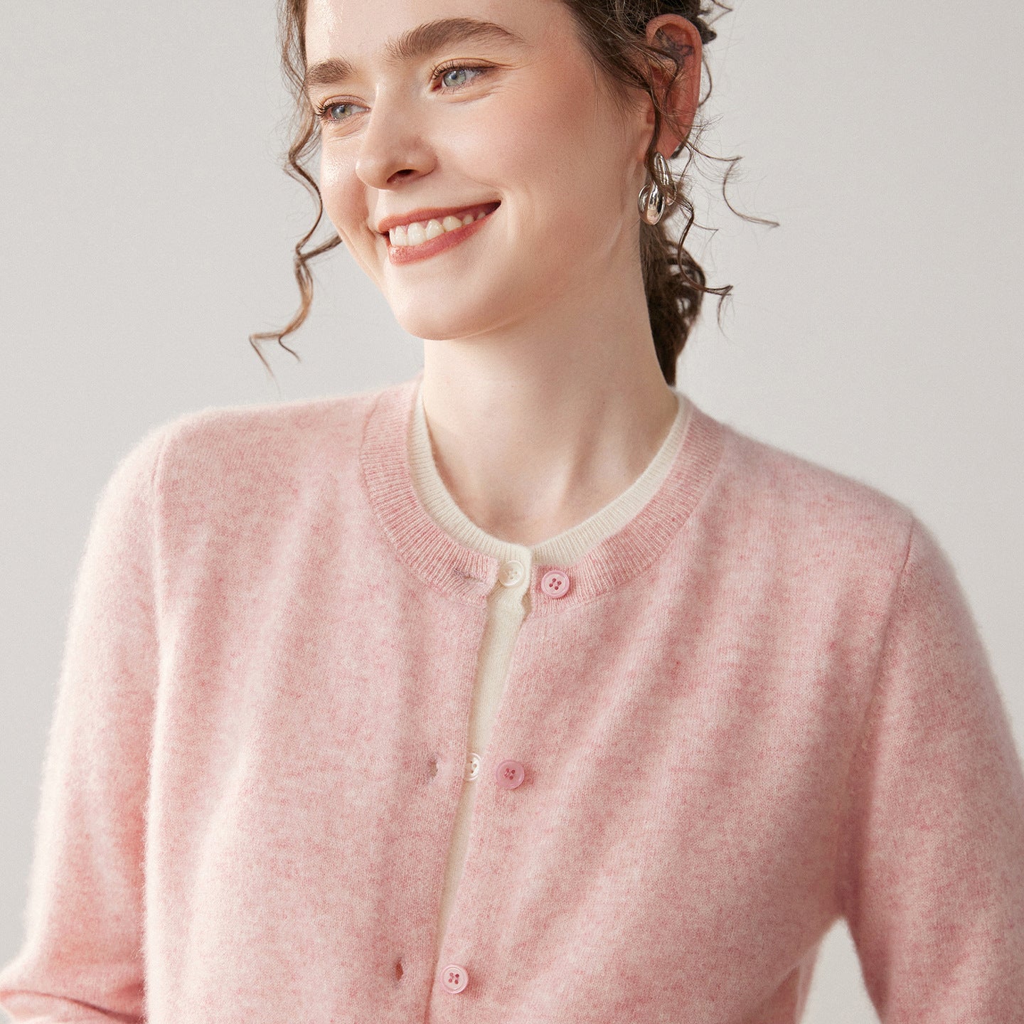 CashmereSoft — Women’s 100% Pure Cashmere Faux Two-Piece Cardigan - Sainiya Eco Wear