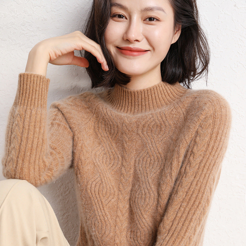 Women’s 100% Pure Cashmere Half-Turtleneck Sweater