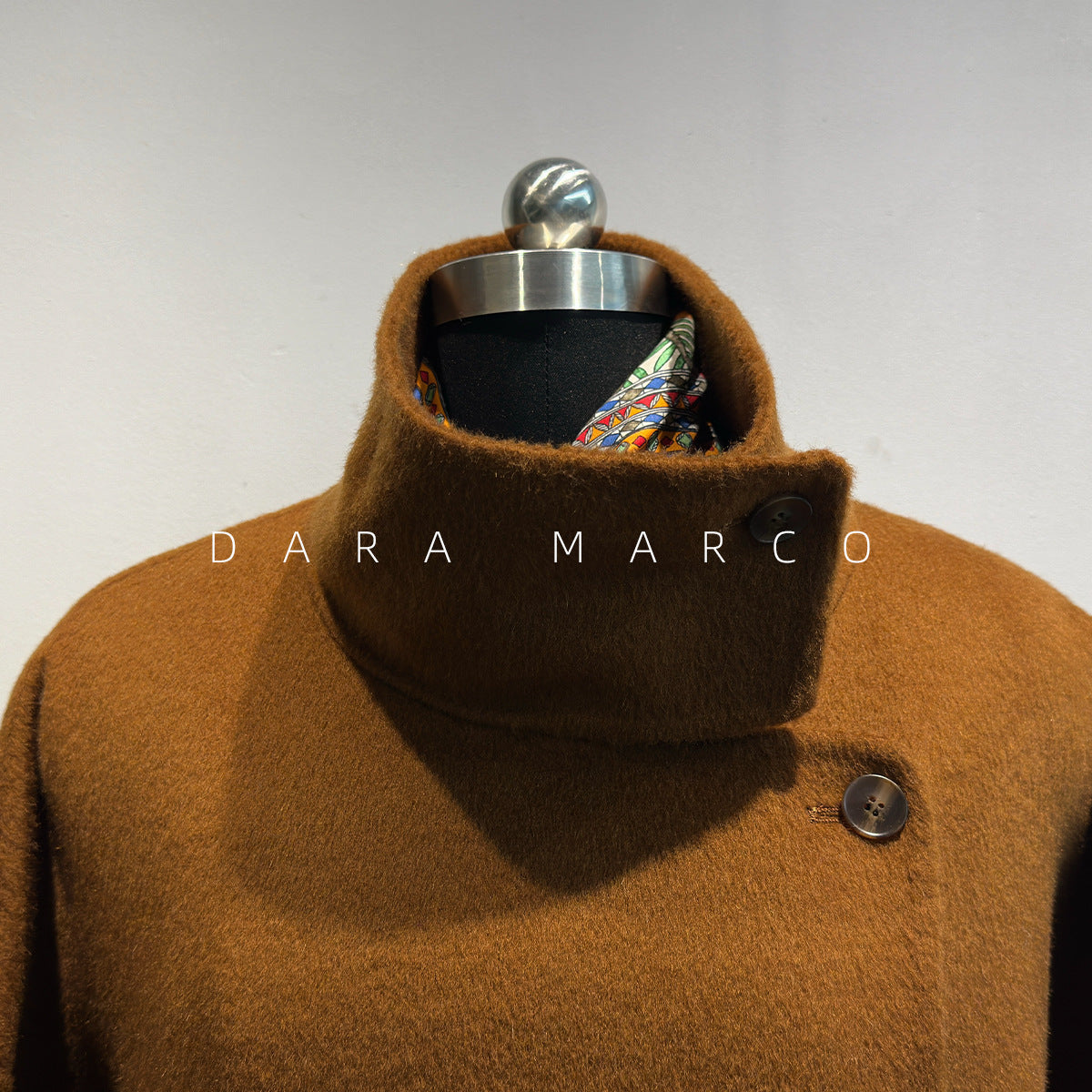 Premium Wool Coat – French Short Cigarette Collar One-Button Jacket