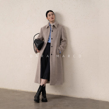 Premium Alpaca Wool Long Coat – Extra Long Suri Albaka Winter Women’s Coat