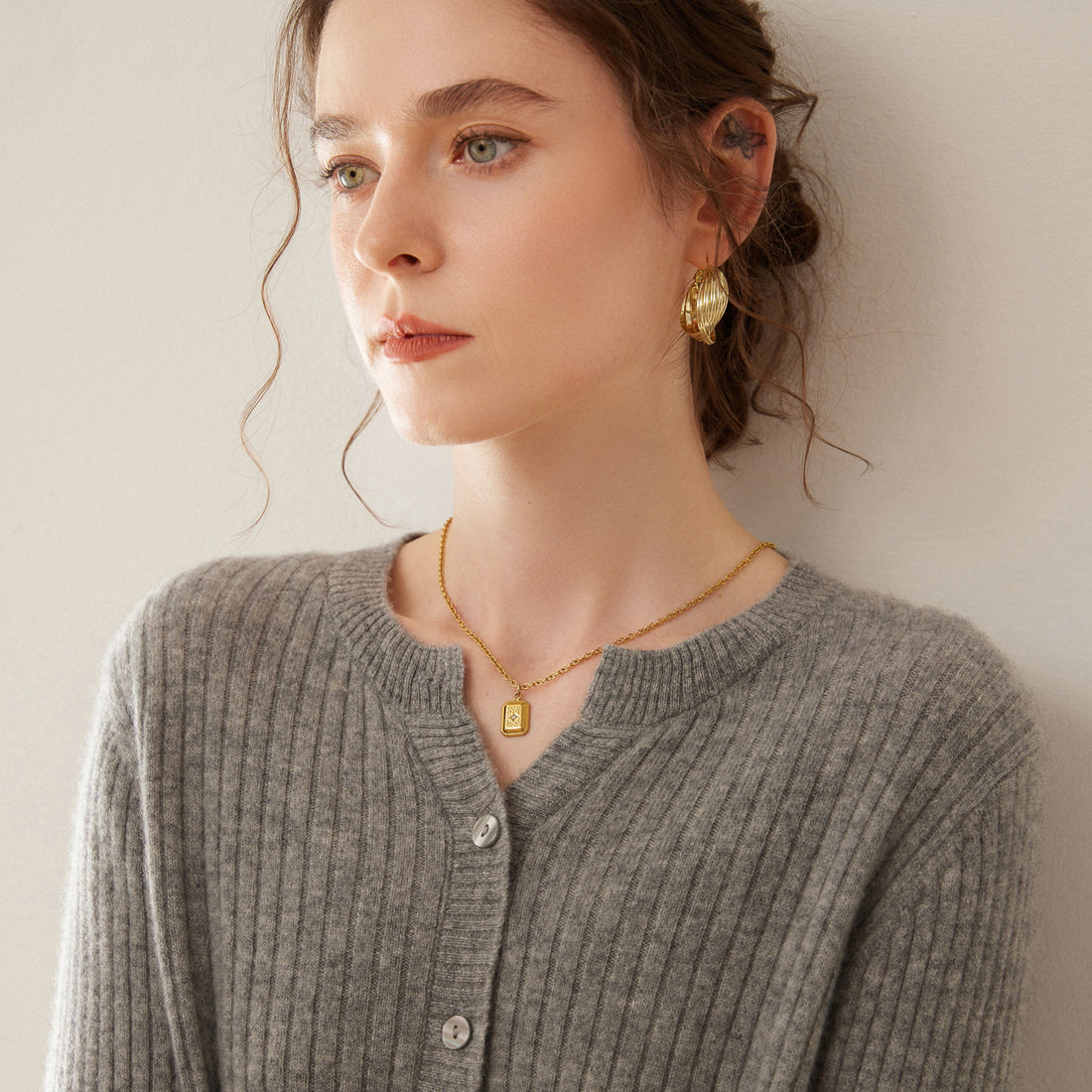 Women’s Pure Cashmere Ribbed Cardigan