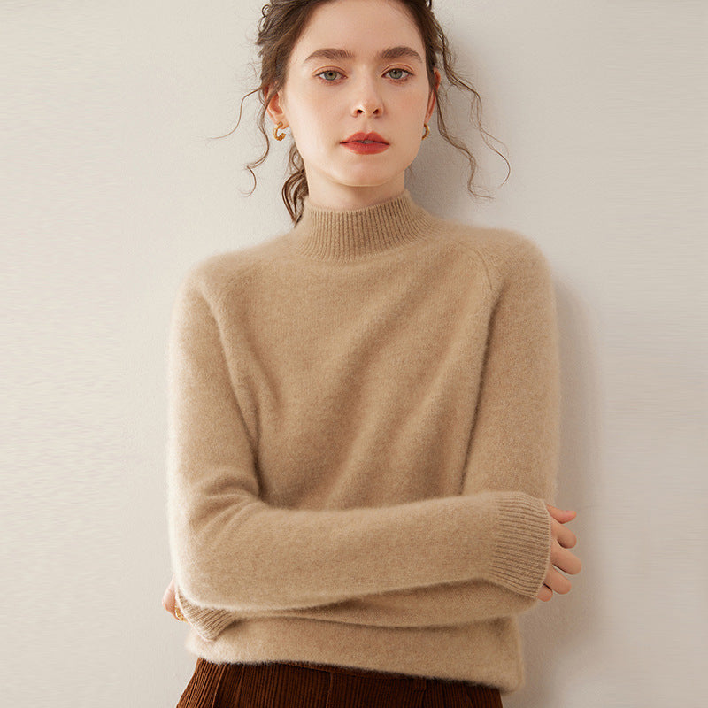 100% Pure Cashmere Thickened Half-Turtleneck – Cozy Luxe Comfort