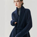 Lux Cashmere Coat~Belted Turn-Down Collar Soft Bathrobe Cardigan - Sainiya Eco Wear